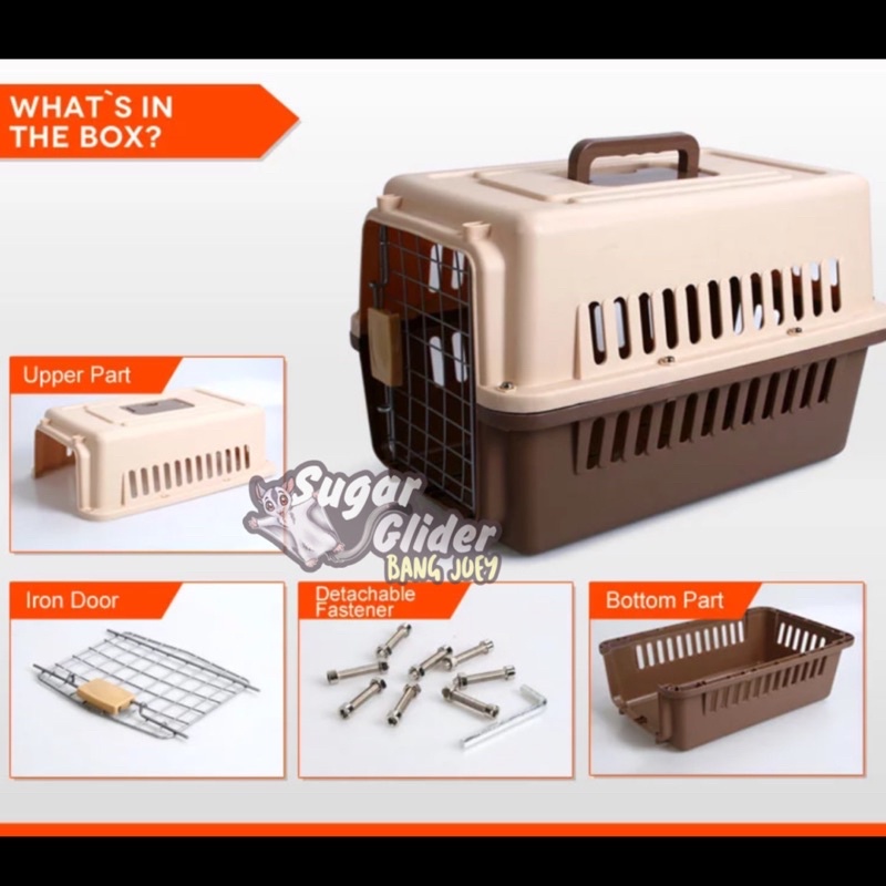 PET CARGO PETCARGO TAS CARRIER FREE + TRAY KANDANG TREVEL PETCARGO KUCING ANJING KENNEL BOX KELINCI KUCING ANJING MUSANG AYAM (01)