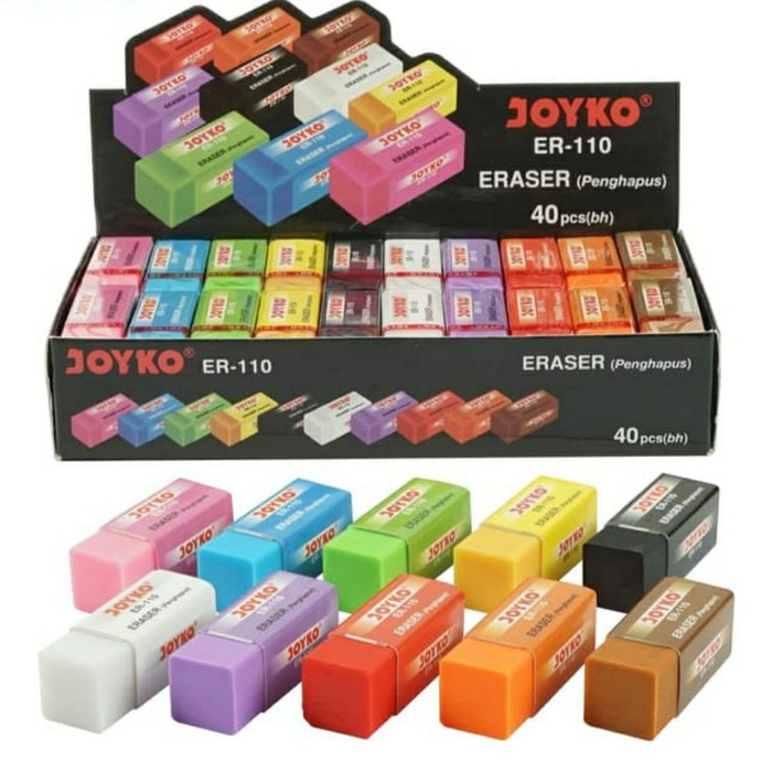 

Penghapus Joyko ER-110 / Penghapus Joyko 10 Warna 1 Box isi 40 pcs