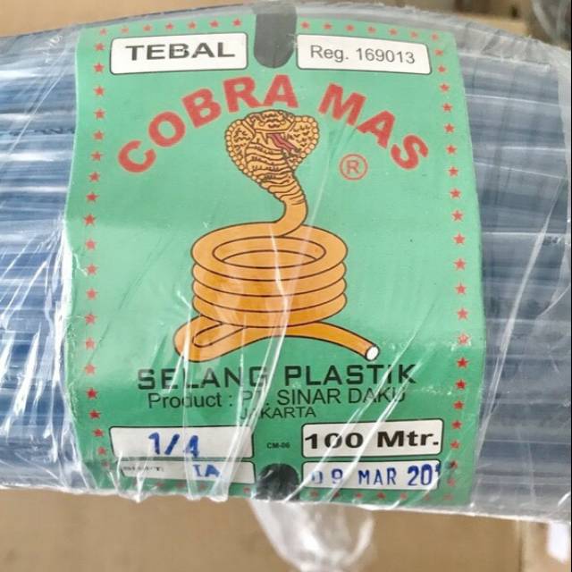 SELANG AIR TIMBANG WATERPASS TEBAL COBRA 1/4&quot; PER METER