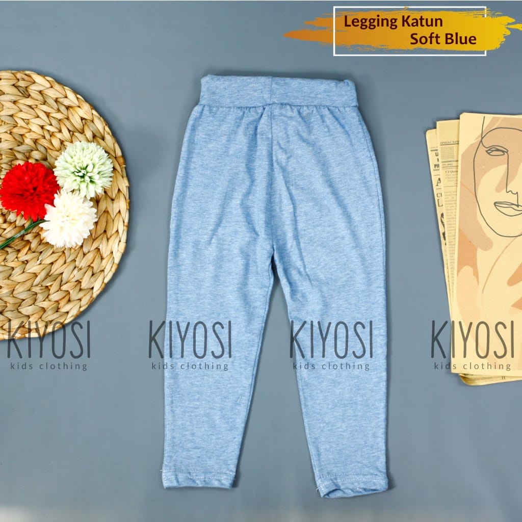 KIYOSI Legging Anak Murah Lejing Katun PE Polos Harian Motif 1-5 Tahun