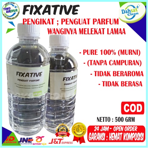 FIXATIVE MURNI 500 GRM PENGUAT PENGIKAT PARFUM &amp; BISA JUGA UTK PARFUM DETERGENT, PEWANGI PAKAIAN, DLL