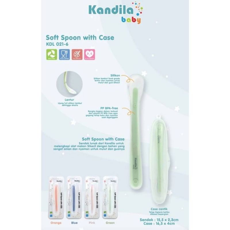 Kandila Baby Spoon Fork Set - Kandila Sendok Garpu Makan Bayi - Sendok Garpu Set Anak - Sendok Mpasi Bayi