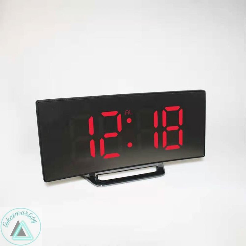 Jam Digital Meja LED Mirror Alarm Clock DT 6507 / Merah Hijau Putih