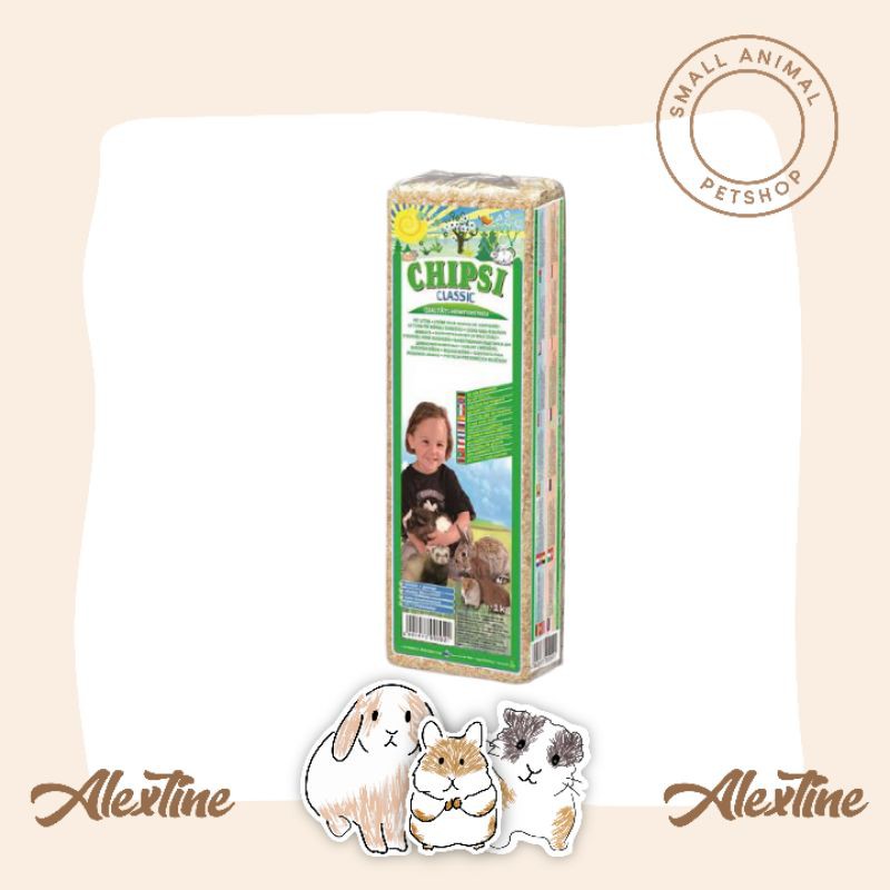 Chipsi Classic Bedding Serbuk Kayu 1kg | Alextine Small Pets