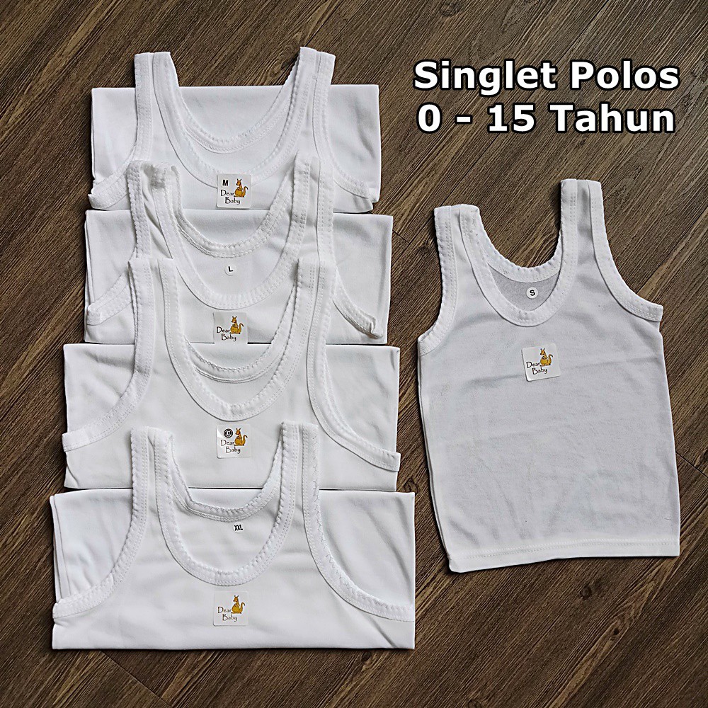 Kaos Singlet / Kaos Dalam Dari Bayi Sampai Anak ABG Perempuan / Laki-Laki Polos