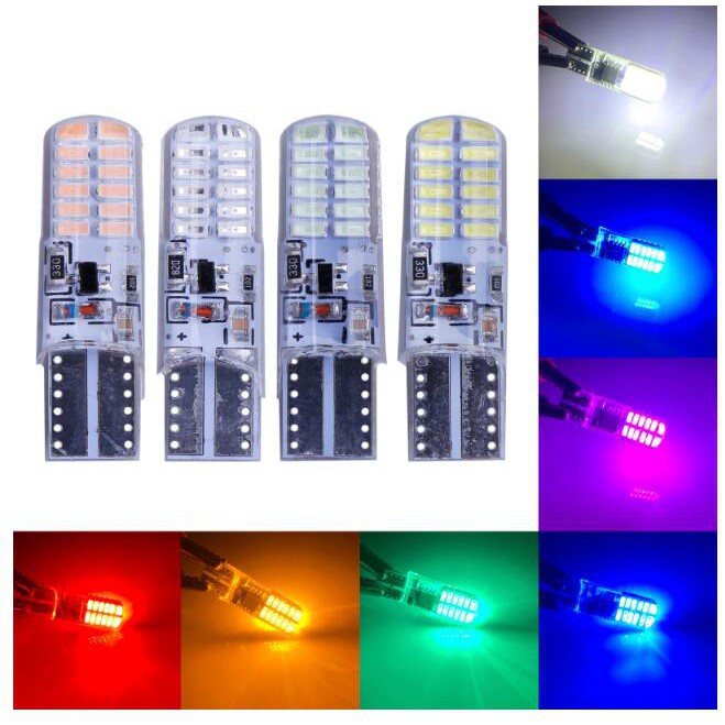 LAMPU LED T10 JELLY LAMPU SEIN KOTA PLAT NOMOR MOBIL MOTOR mode DIAM 24MATA 12V SUPER BRIGHT