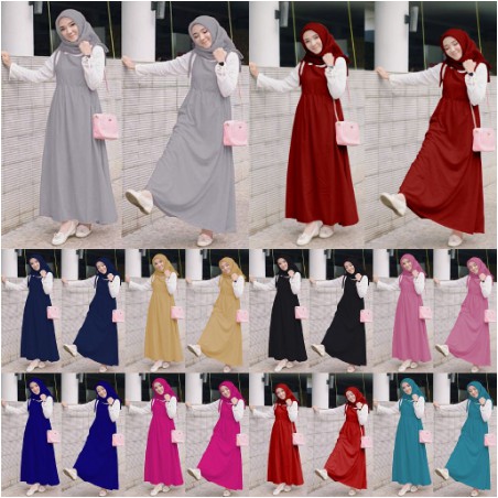 TERLARIS  BAJU GAMIS ABG WANITA REMAJA Baju Muslim Kekinian Wanita/ GAMIS MODERN REMAJA SYARI