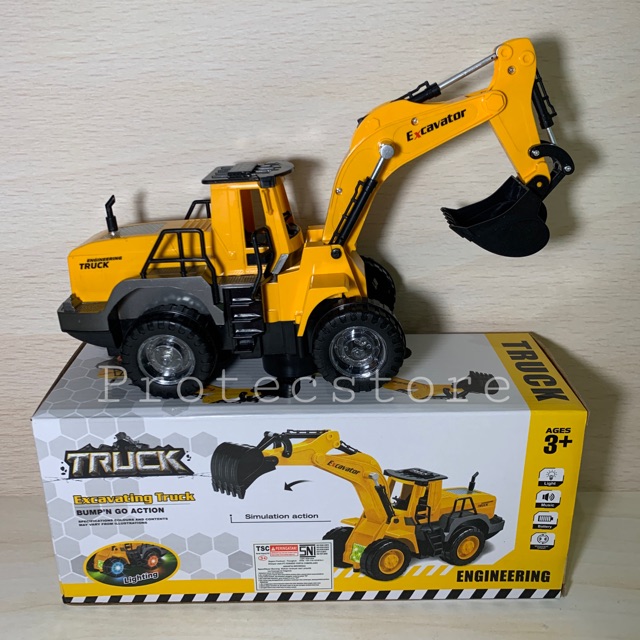 EXCAVATOR TRUCK KONSTRUKSI UKURAN 35 CM 