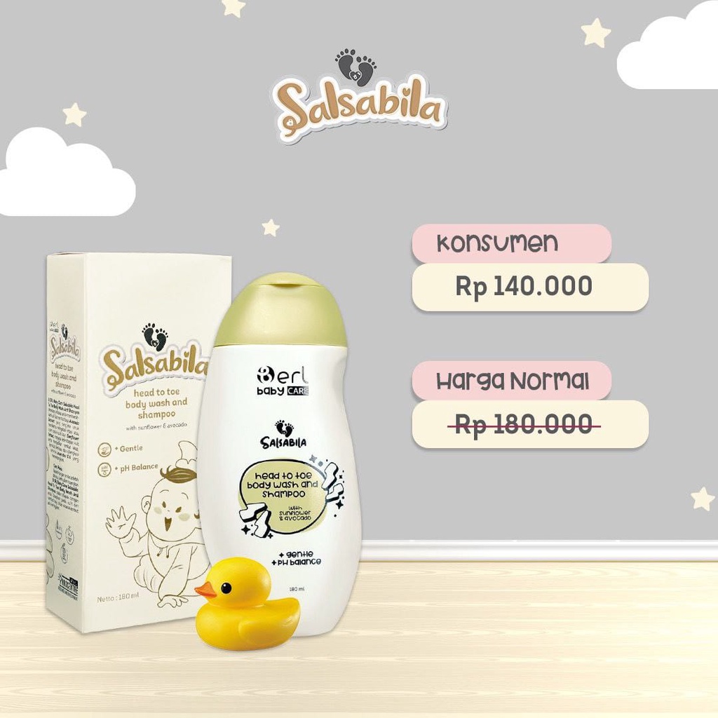 B Erl Baby Care Salsabila Head to Toe Body Wash &amp; Shampoo Essential Oil