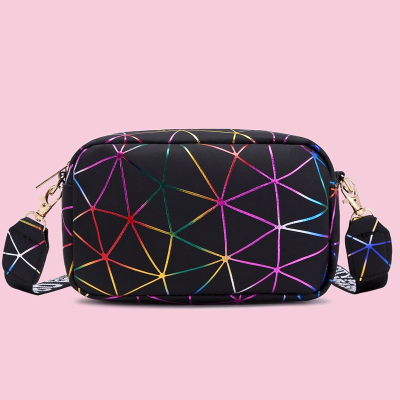 INFY - TAS SELEMPANG LITTLE BEAUTY COLORFUL GEOMETRI SLINGBAG WANITA TAS SLEMPANG IMPORT COD W157