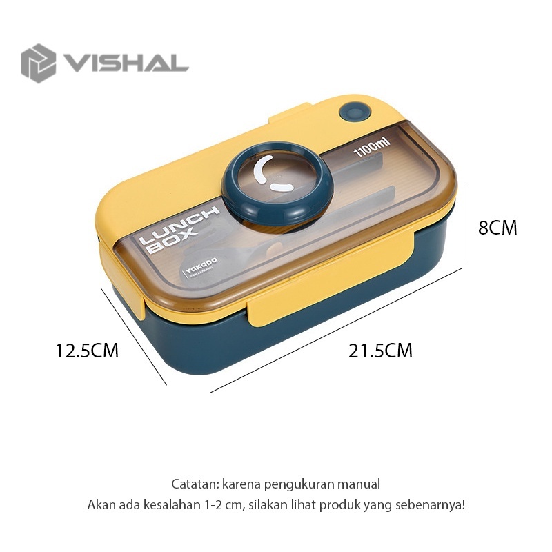VISHAL Kotak Bekal Bersekat | Lunch Box Set | BPA Free | Anti Bocor