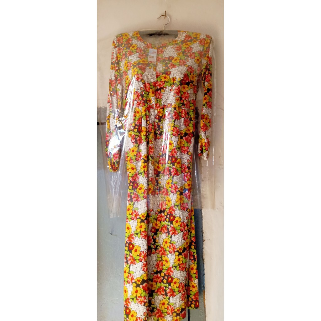Gamis Bunga-bunga Ukuran Dewasa
