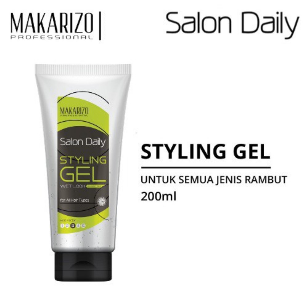 Makarizo Salon Daily Styling Gel 200ml (Kemasan Baru)