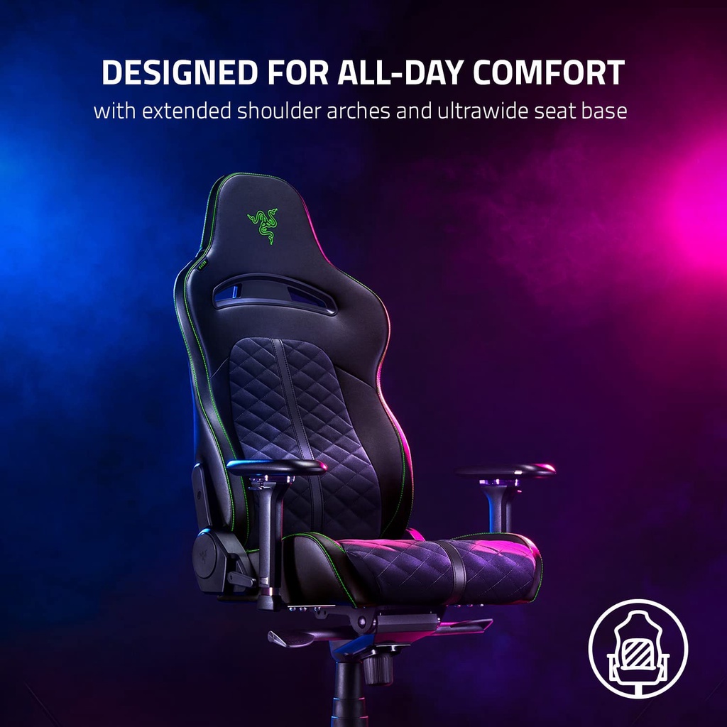 Razer Enki Black Green Gaming Chair / Kursi Gaming