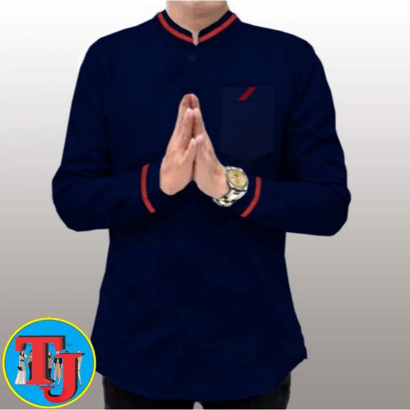 Koko Cowok Lebaran Koqo Premium Cwo Kemeja Kokp Laki2 Terbaru Bsju Kokoh Muslim Lengan Panjang Kemwe