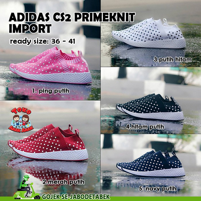 promo             sepatu adidas cs2 primeknit import. adidas shoes. adidas sneakers      wanita |