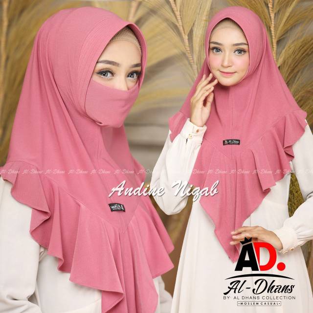 { ORIGINAL AL - DHANS } Andine Niqob / Jilbab Niqob Rempel