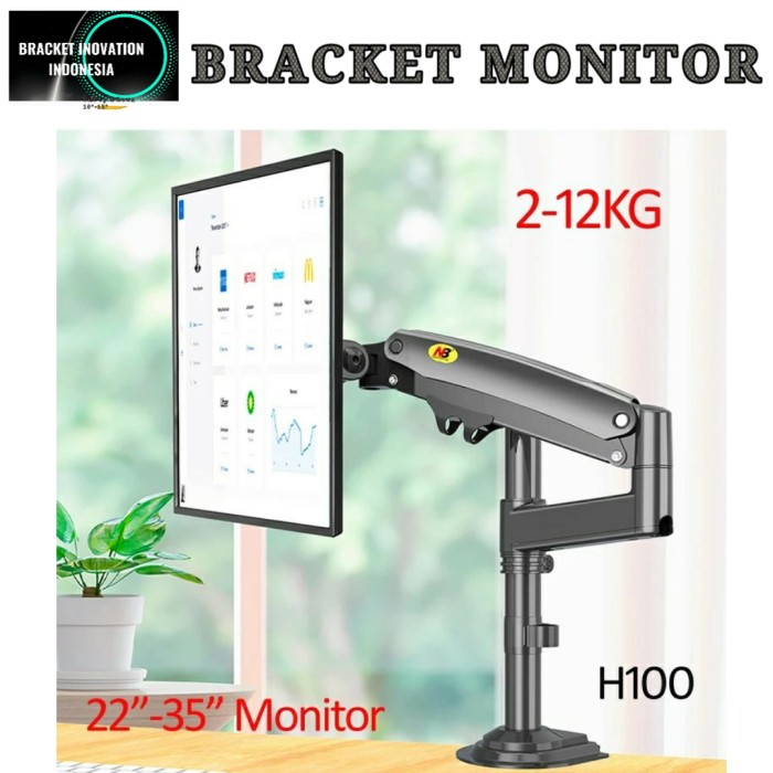 Stand monitor meja Bracket monitor meja 14-32&quot; Full Motion North Bayou