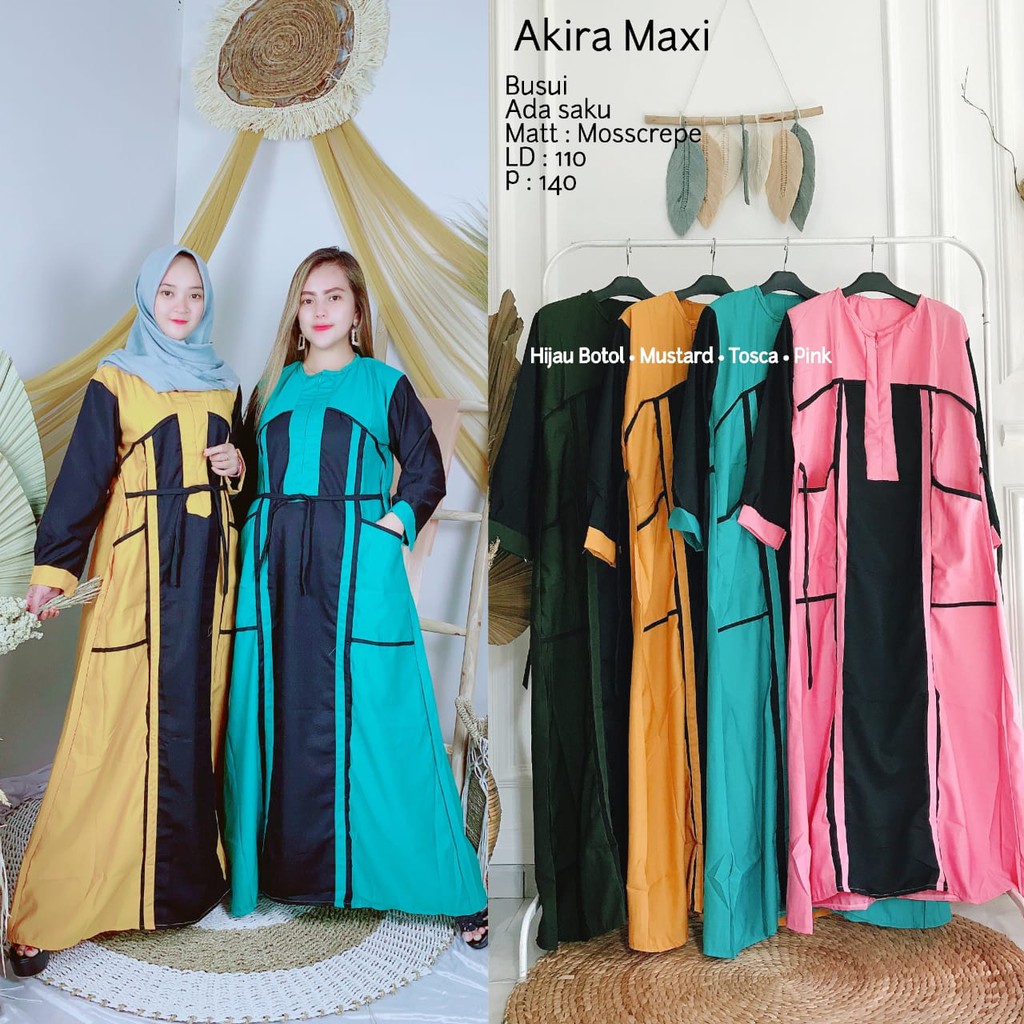 Gamis Moscrepe Polos Jumbo Kombinasi Part 2