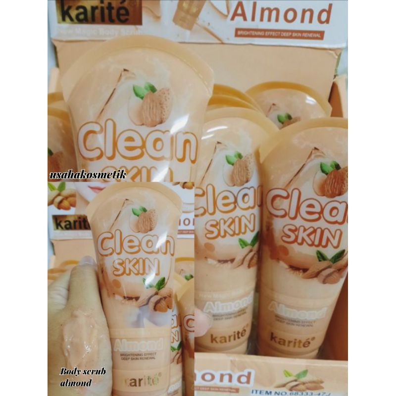 PROMO BIG SALE !!! BODY SCRUB CLEANSKIN  KARITE HARUM ALMOND NO.68333