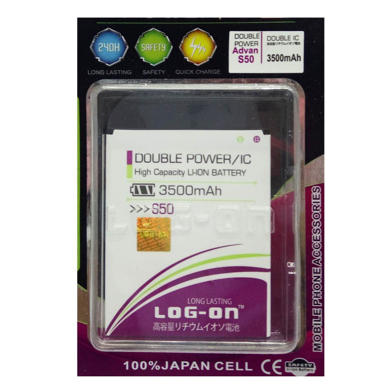 BATERAI LOG-ON ADVAN S50 DOUBLE POWER IC BATRE BATTERY ADVAN S50