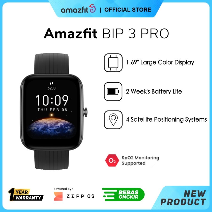 Amazfit Bip 3 PRO Smart watch - Garansi Resmi