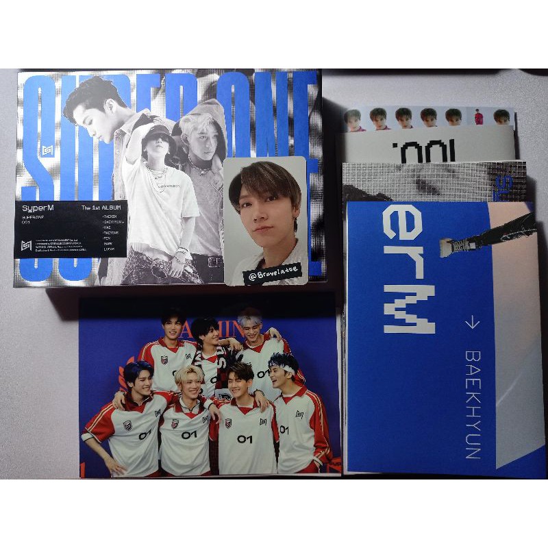 SuperM Super One Unit B Asia Ver Ten Photocard Baekhyun Folded Poster Group Postcard