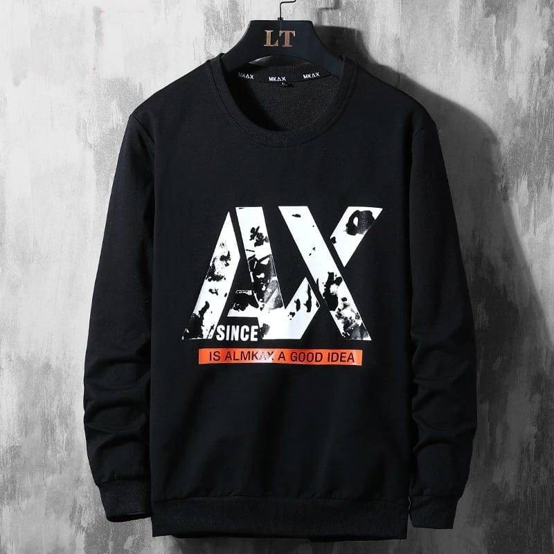 Sweater Pria AX Since Sweater Fleece Big Size Sweater Cowo Size XXL