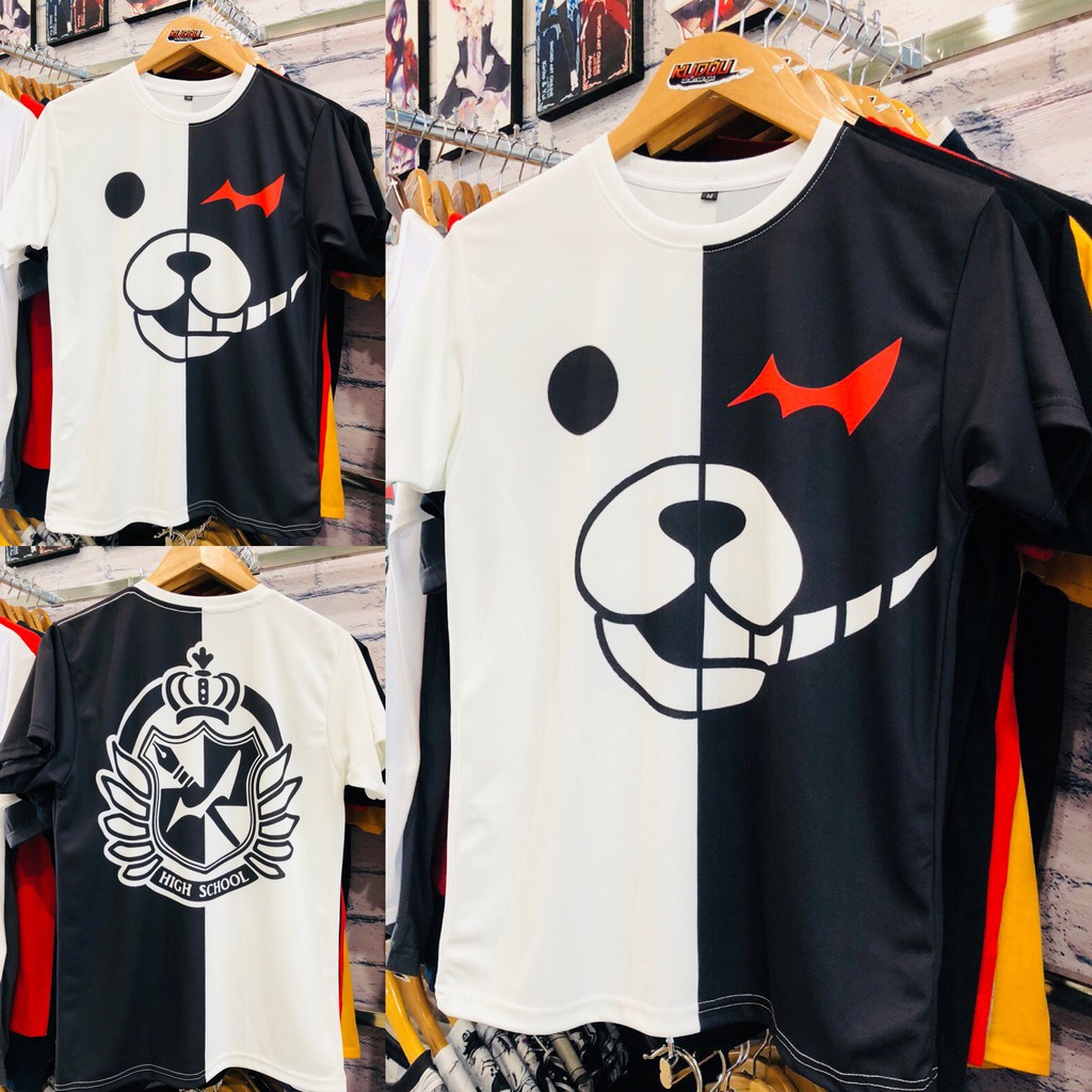 Kaos anime Danganronpa Monokuma BW Dryfit Sublime