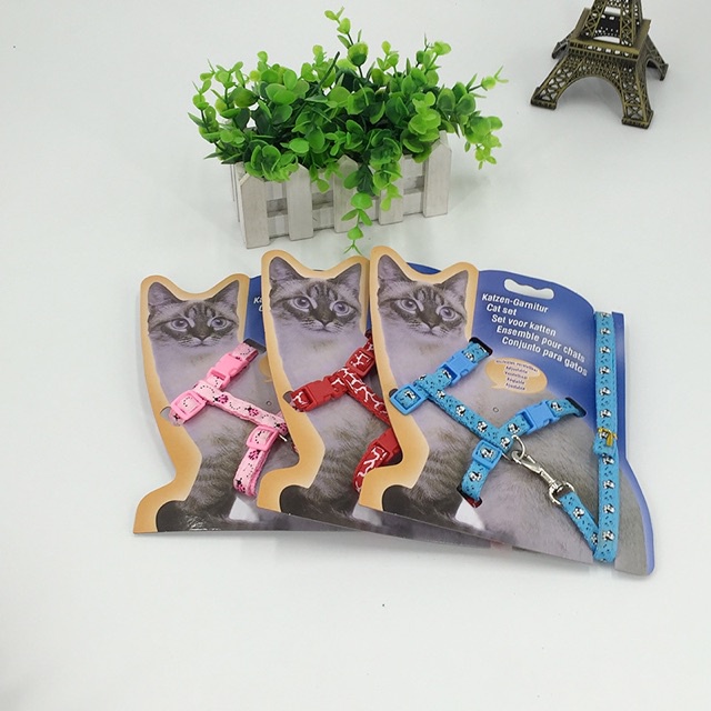 Harness Motif Kucing Model H Untuk Kucing Motif