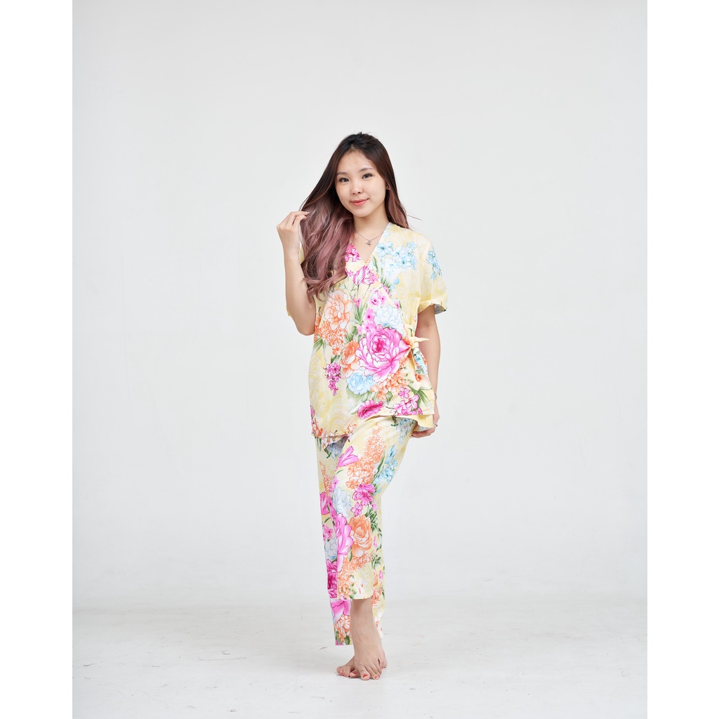 IZANY Piyama Kimono Katun Eropa Premium-TAMANIA YELLOW KP