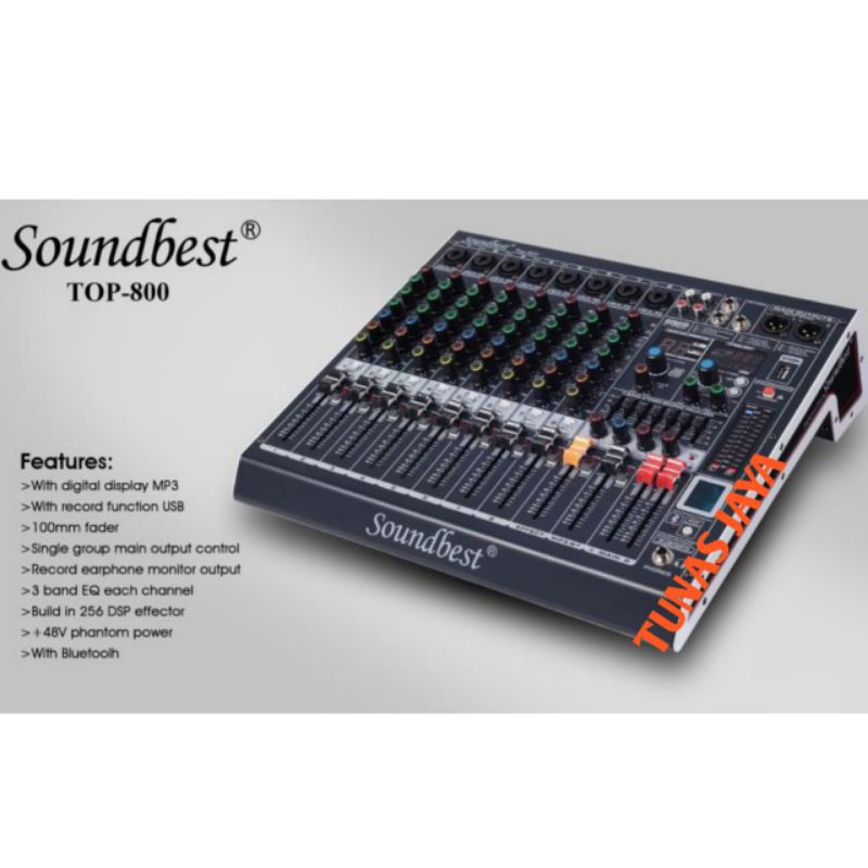 MIXER SOUNDBEST TOP800 MIXER AUDIO SOUNDBEST TOP-800 ORIGINAL MIXER SOUNDBEST TOP 800