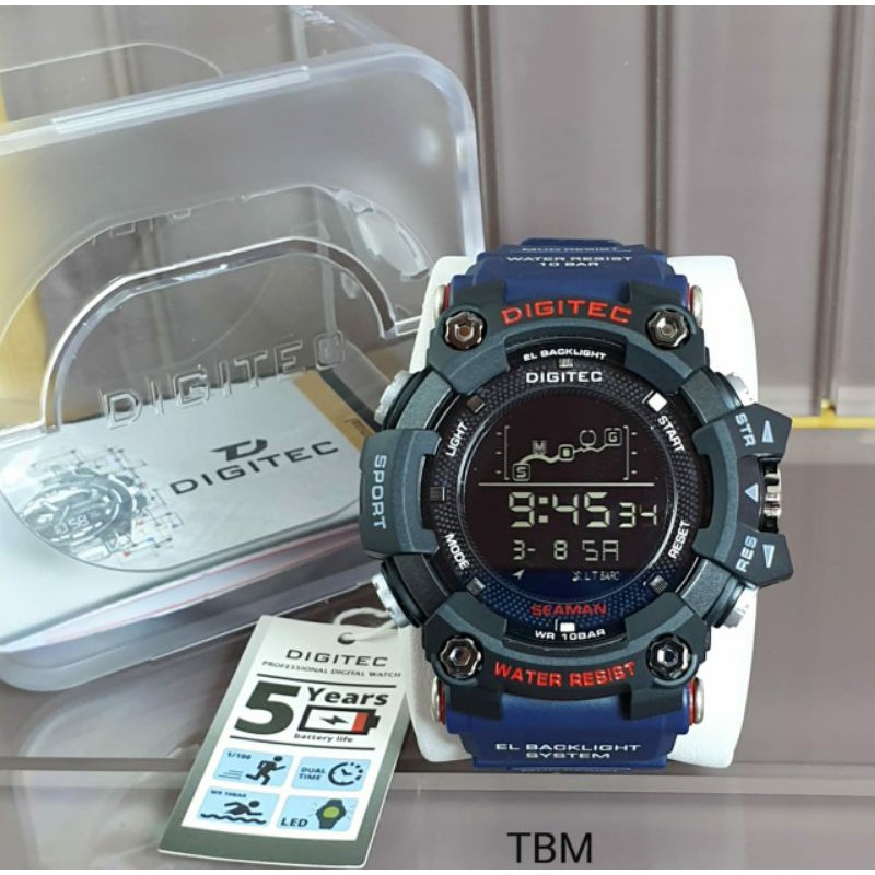 Jam Tangan Pria Cowok Digitec DG 5096 Anti Air Original Dual Time Digital Sport