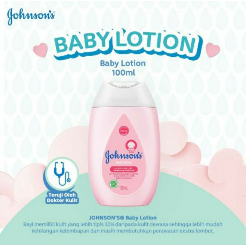 Johnson's Baby Body Lotion Reguler 100ml 200ml - Johnson Losion Kulit Bayi