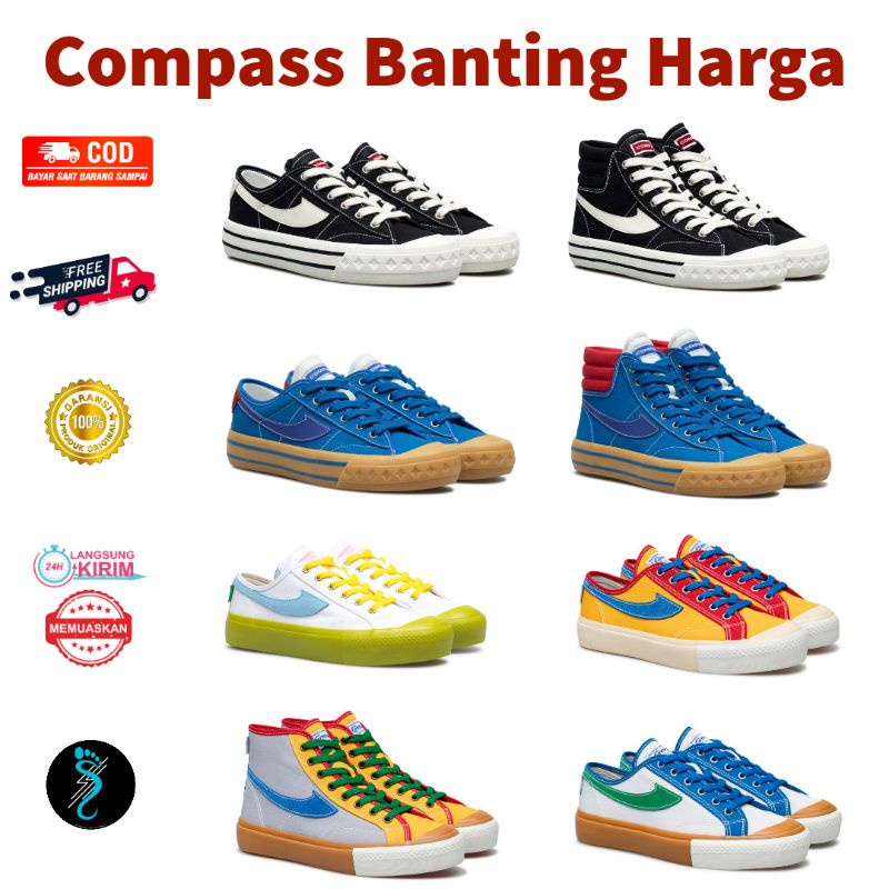 Compass Retrograde Black White Low - Compass Retrograde Black White High - Compass Retrograde Blue G