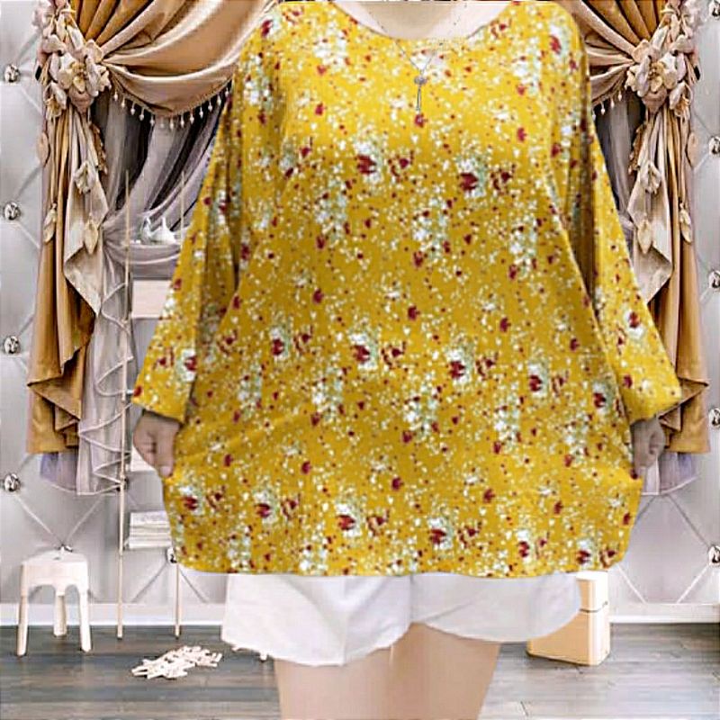 baju jumbo lengan panjang big size atasan lengan/tangan panjang jumbo wanita bahan rayon good quality