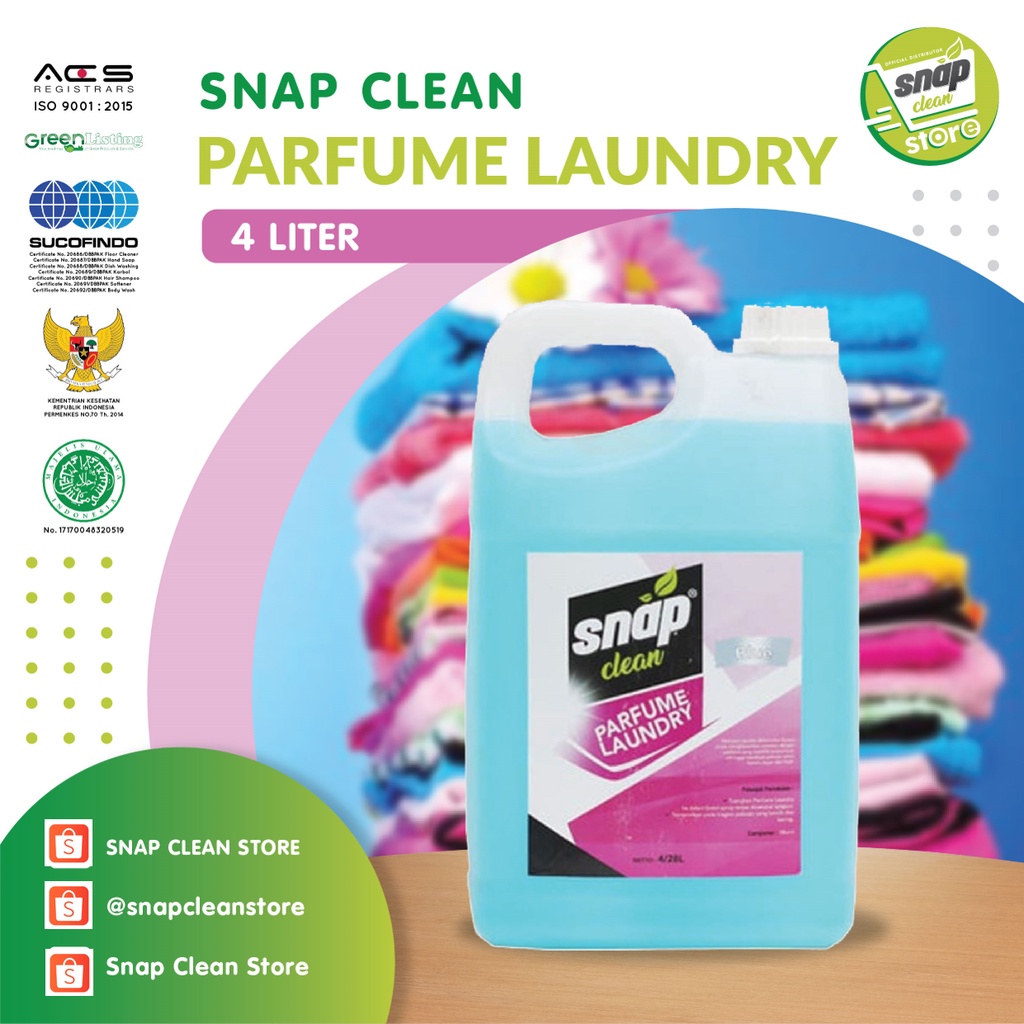 Jual PARFUME LAUNDRY SNAP CLEAN 4 LITER/GALON (Sabun Pengharum Pakaian ...