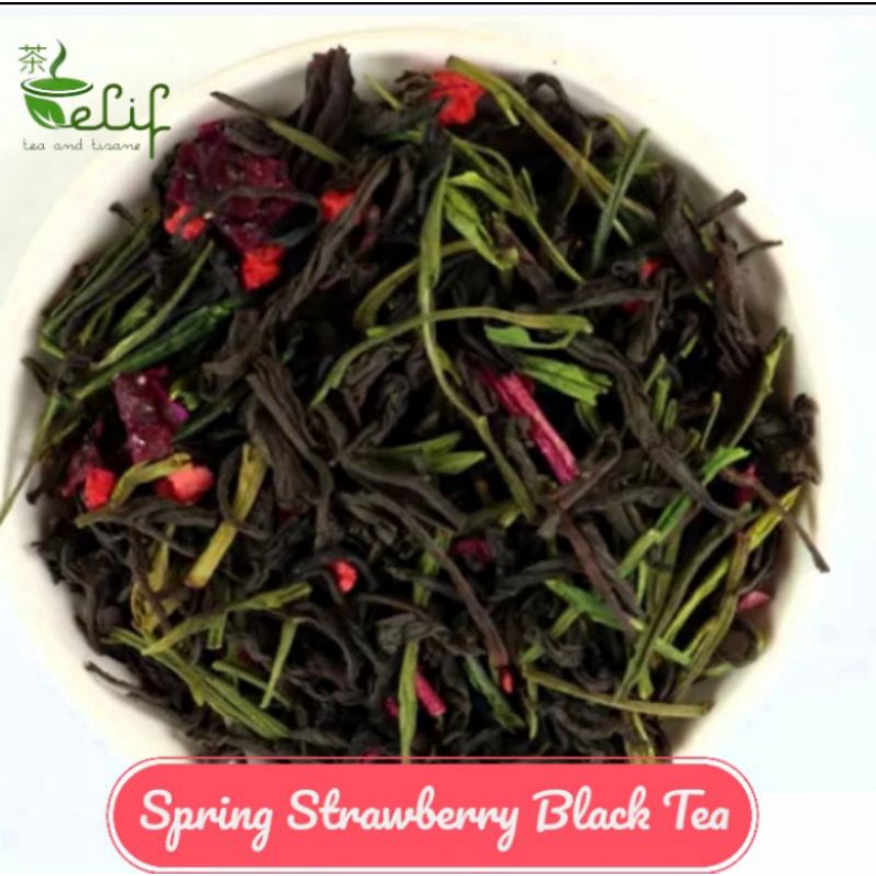 

ELIF TEA Spring Strawberry Black Tea : Strawberry, Black Tea, Anhui Green Tea