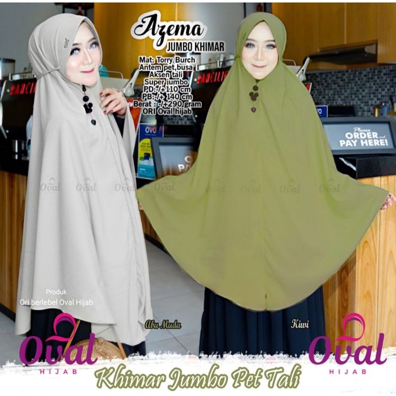 Azema Jumbo Khimar Original Oval Hijab Azema Oval Hijab Jumbo Oval