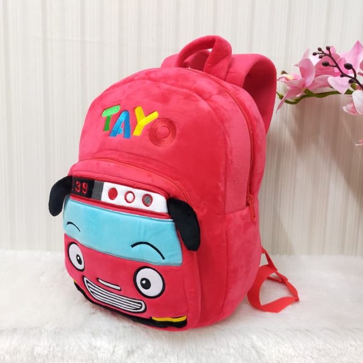 Tas Ransel Tayo Merah Gani Size L/Backpack Anak Tk SD/Tas Karakter/Kado Tas Anak