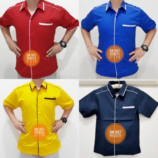 DN Seragam Uniform  Kemeja Seragam Kerja Drill PDH Werpak Dinas Hotel Cafe Resto Outdoor Kantor