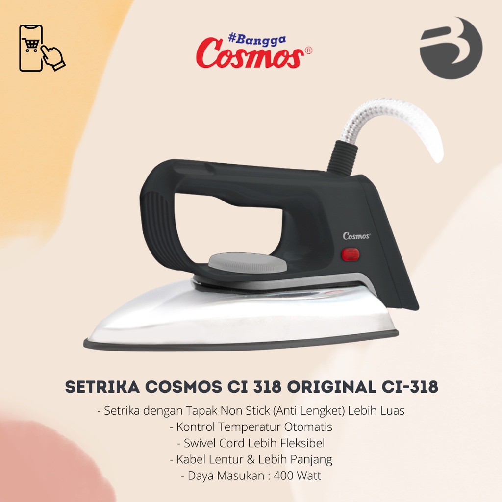 SETRIKA COSMOS CI318 ORIGINAL CI-318 TERMURAH