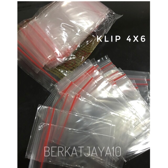 Plastik PE klip 4x6 cm Zipper Lock isi 100 pcs