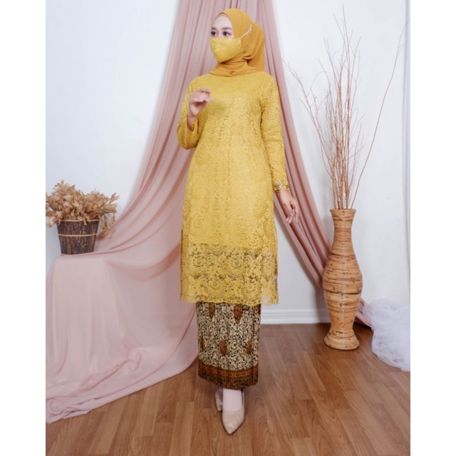 KAK&gt; SET KEBAYA MAHIRA - KEBAYA BRUKAT MODERN - TUNIK KEBAYA BRUKAT - BAJU KEBAYA PESTA CANTIK MODIS