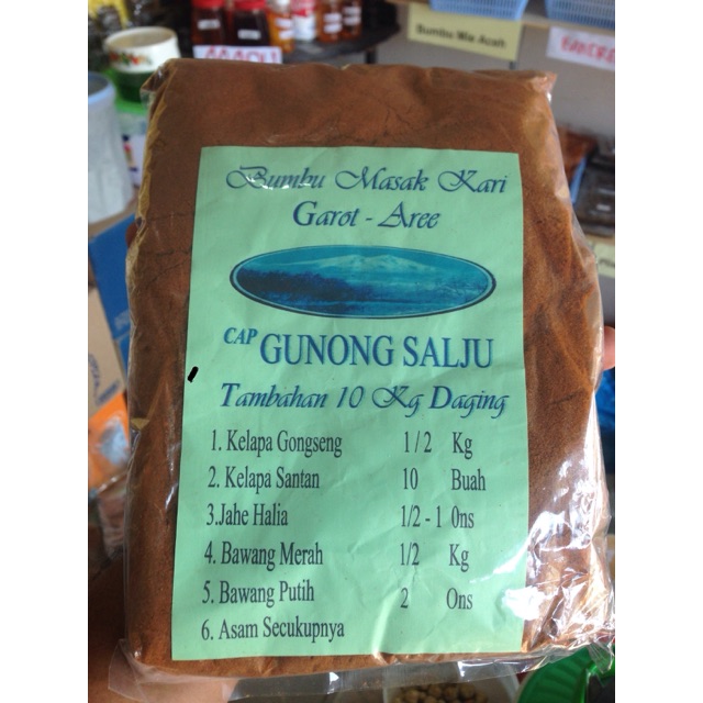 

Bumbu kari Aceh kemasan Jumbo ( u/ 10 kg daging )