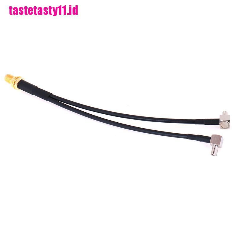 【TTID】15cm sma female to 2 x ts9 male plug y splitter combined pigtail cable rg