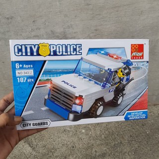 Terbaru Lego  Mobil  Polisi  City Police Truk Car 107 pcs 