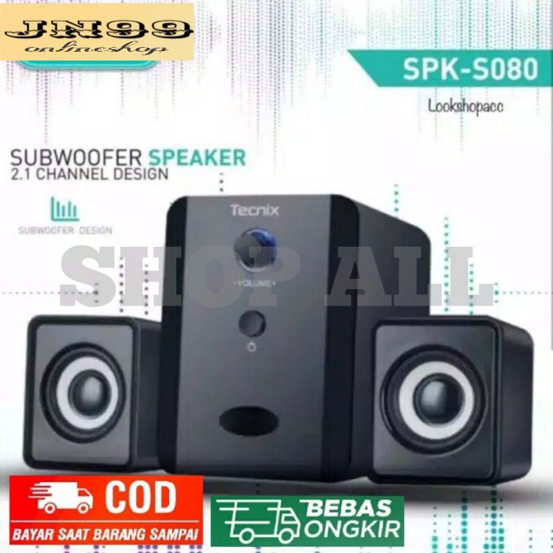 SPEAKER SUBWOOFER AUDIO TECNIX SPK-S080 SUBWOOFER 2.1