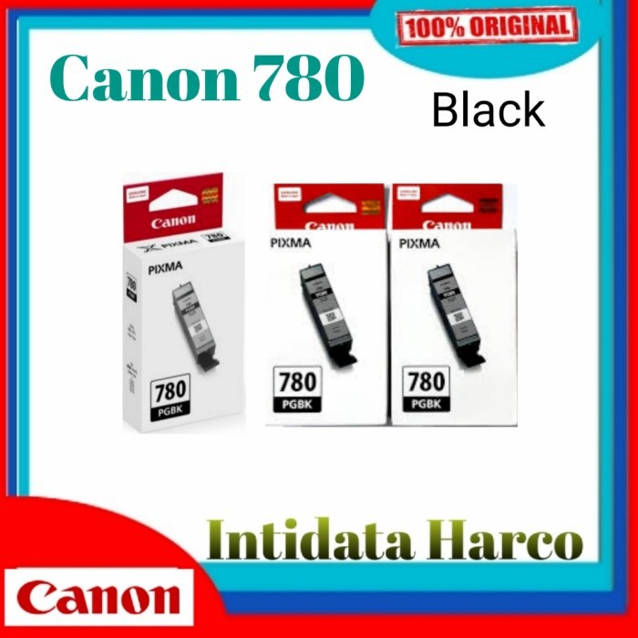 CARTRIDGE TINTA CANON PG 780 ( 780 ) BLACK ORIGINAL 100% / PGI-780 PGBK HITAM  PGI780