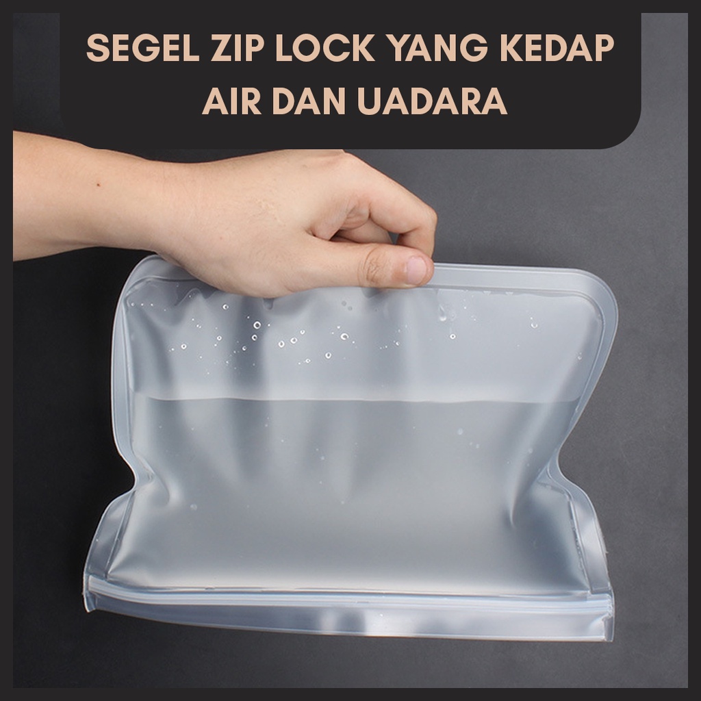 PLASTIC ZIP LOCK BAG | KANTONG PLASTIK ZIP LOCK | KANTONG KULKAS SERBAGUNA | REUSABLE FOOD BAG